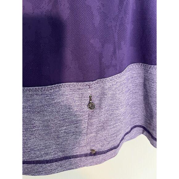 Lululemon Purple Gray Space Dye Racerback Pullover Gym Yoga Tank SZ 8 - Picture 7 of 7